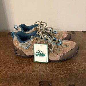 Itasca Lowlander Shoes Womens Size 8 Brown Teal Leather Trail Hiking Sneakers